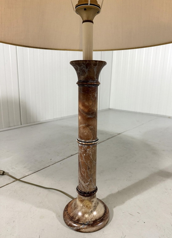 Image 1 of Ensemble de 2 grandes lampes de table en marbre 1970's