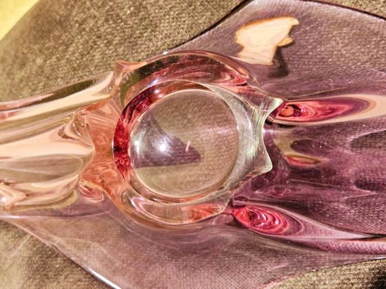 Image 1 of Val Saint Lambert Coupe ornementale rose