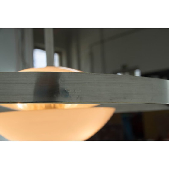 Image 1 of Lustre Bauhaus vintage nickelé par Anyz pour Ias, Tchécoslovaquie, années 1930