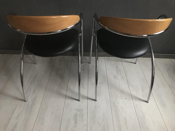Image 1 of 2 X Chaises Effezetta design vintage Italie