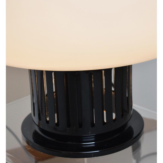 Image 1 of Lampe vintage Paola en métal laqué noir et verre pour Lumenform, 1968