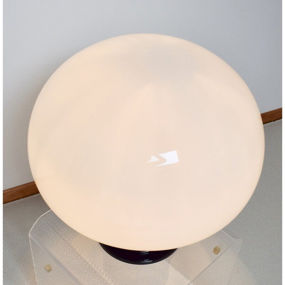 Image 1 of Lampe vintage Paola en métal laqué noir et verre pour Lumenform, 1968