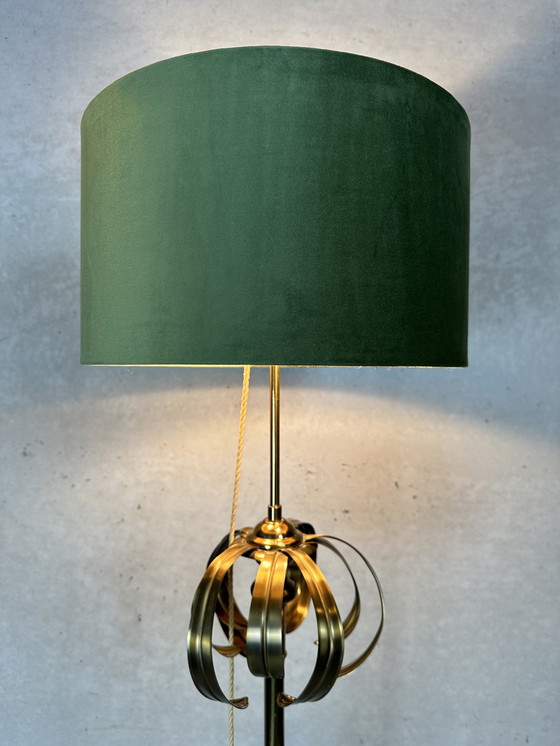 Image 1 of Lampadaire vintage en faux bambou