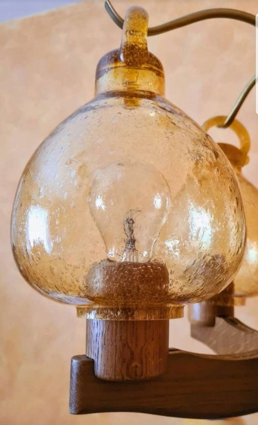 Lampe à suspendre vintage à 4 flammes