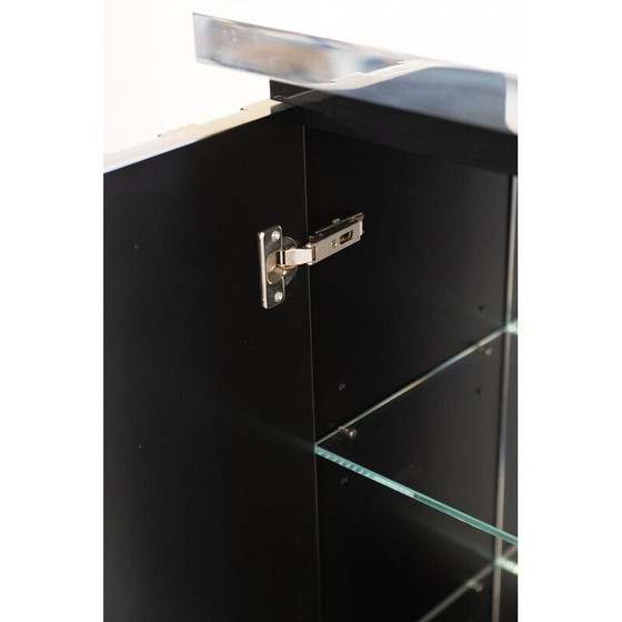 Image 1 of Paire de vitrines vintage en verre et marbre de Carrare, 1980