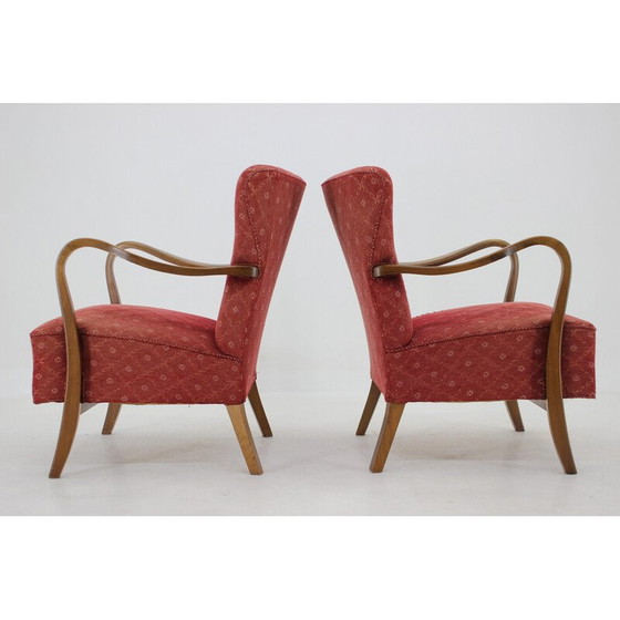 Image 1 of Paire de fauteuils en bois danois vintage par Alfred Christensen, années 1940