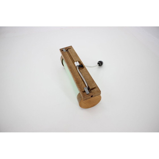 Image 1 of Applique vintage en bois et verre, années 1930