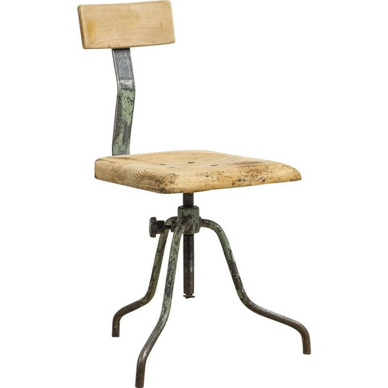 Image 1 of Chaise industrielle vintage 1930