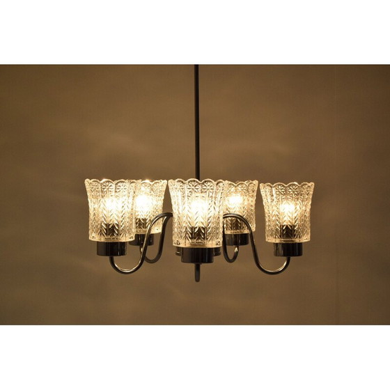 Image 1 of Lustre en chrome du milieu du siècle Jilove u Decina,1970