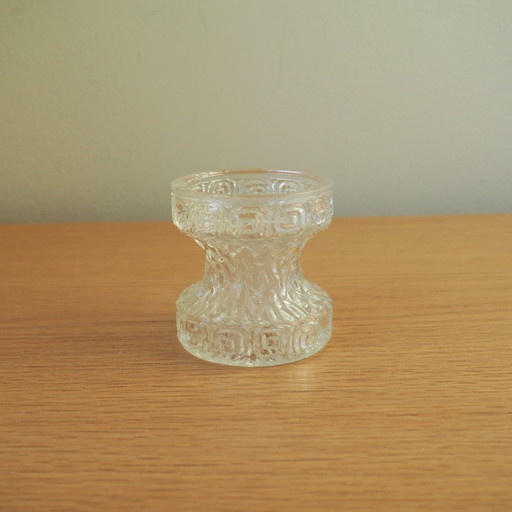 1970S Vase Stolzle Oberglas 'Carnaval' avec motif grec