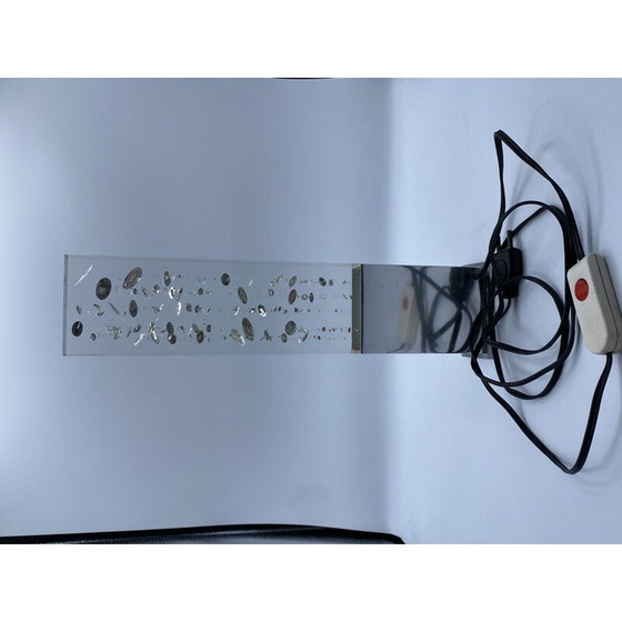 Image 1 of Lampe vintage en plexiglas avec paillettes, 1970