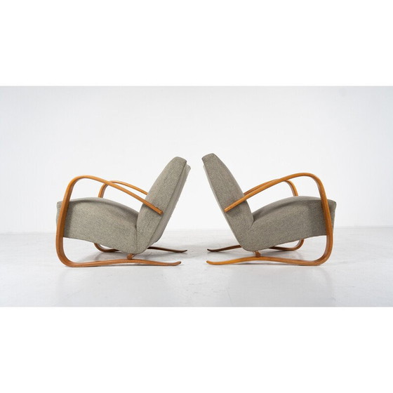 Image 1 of Paire de fauteuils vintage H269 en bois courbé par Jindrich Halabala, Tchécoslovaquie 1940