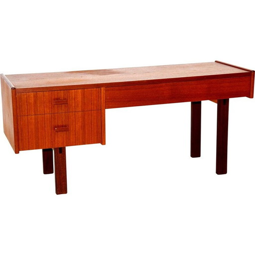 Console vintage en teck et bois de hêtre, Suède 1960