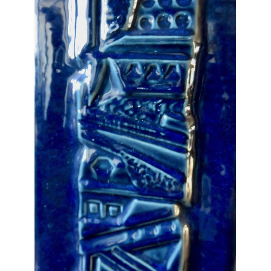 Image 1 of Lampe vintage en grès émaillé bleu pour Désirée Stentoj, Danemak 1965