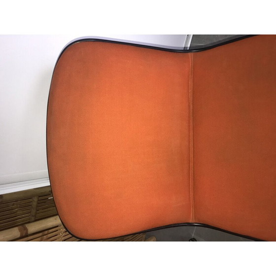 Image 1 of Paire de chaises de bureau orange vintage, 1970