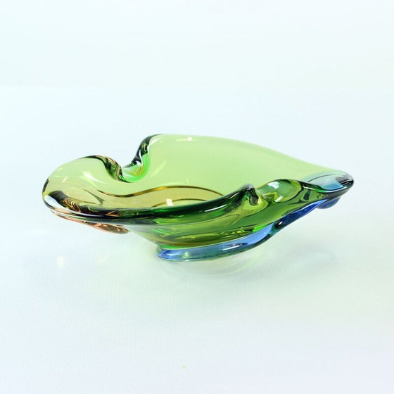 Image 1 of Cendrier vintage en verre d'art par Frantisek Zemek, Tchécoslovaquie 1960