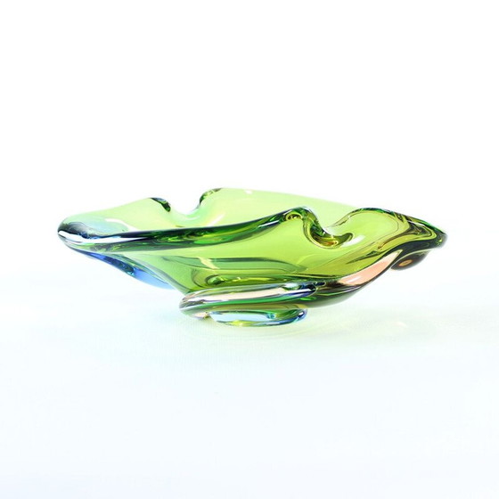 Image 1 of Cendrier vintage en verre d'art par Frantisek Zemek, Tchécoslovaquie 1960