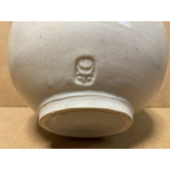 Image 1 of Vase boule vintage en porcelaine émaillée céladon de Gustave Tiffoche