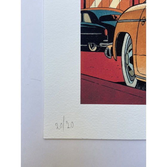 Image 1 of Lithographie vintage d'une pin-up par Philippe Berthet, 1995