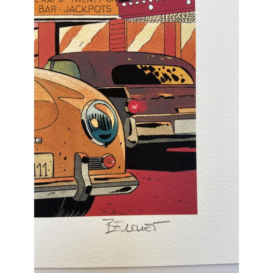 Image 1 of Lithographie vintage d'une pin-up par Philippe Berthet, 1995