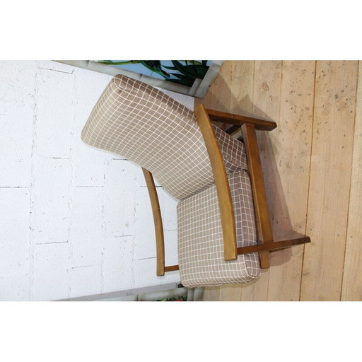 Fauteuil vintage en bois, Scandinave 1970