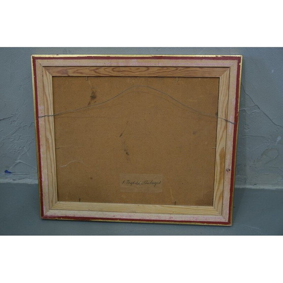 Image 1 of Peinture à l'huile moderne vintage de Carl Oscar Larsson, Suède 1951