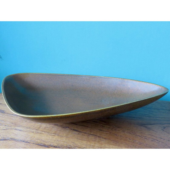 Image 1 of Plat triangulaire vintage en céramique par Gunnar Nylund, Suède 1960