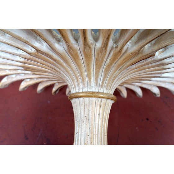 Image 1 of Table basse vintage en bois et verre par Chelini Florence, Italie 1970