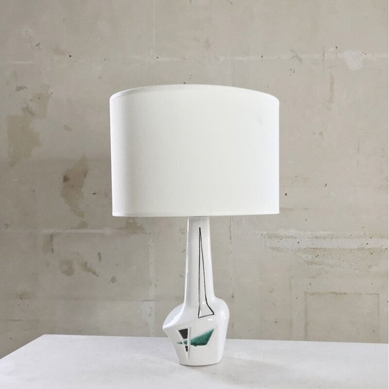 Image 1 of Lampe vintage blanche à forme libre, France 1960