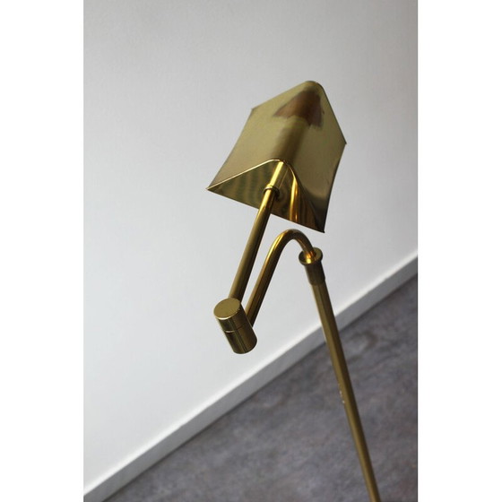 Image 1 of Lampadaire de lecture vintage en laiton doré, France 1970