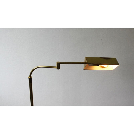 Image 1 of Lampadaire de lecture vintage en laiton doré, France 1970