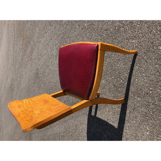 Image 1 of Ensemble de salle à manger vintage art déco en loupe d'orme