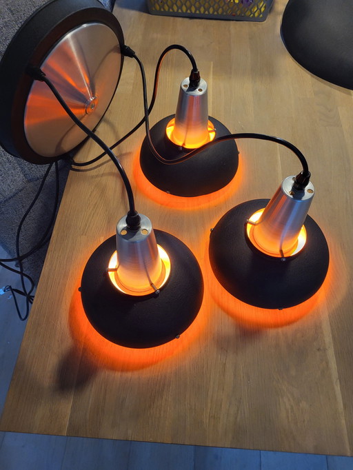 Lampe pendante vintage Lakro Cascade Space Age, années 60 et 70