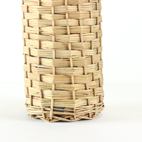 Image 1 of Bouteille vintage en osier tressé Demojohn, Tchécoslovaquie, années 1950