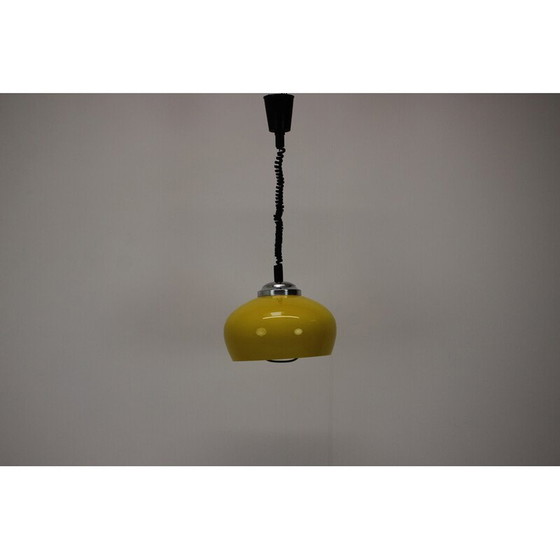 Image 1 of Lampe suspendue vintage en plastique et métal, Tchécoslovaquie 1980