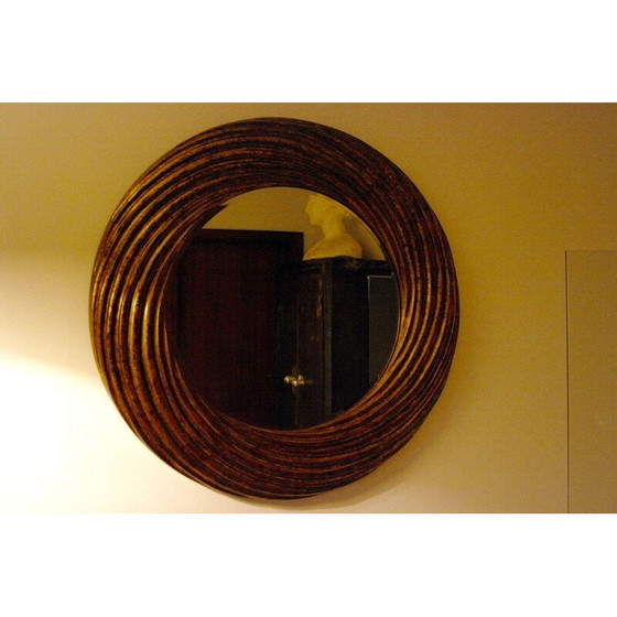 Image 1 of Miroir vintage en résine patinée, 1970