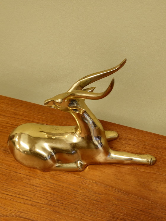 Cerf en laiton Capricorne Cerf Bambi Statue Vintage – Objets déco, Brass (photo 4 of 9)