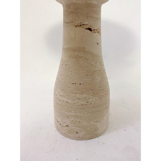 Image 1 of Paire de tables d'appoint vintage en travertin, Italie