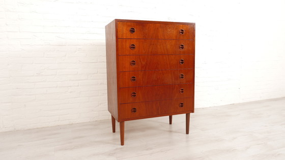 Image 1 of Commode | Design danois | Teck | 6 Tiroirs | 106 cm