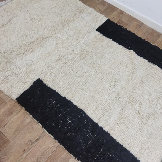 Image 1 of Tapis berbère Handgemaakte Zwart En Wit