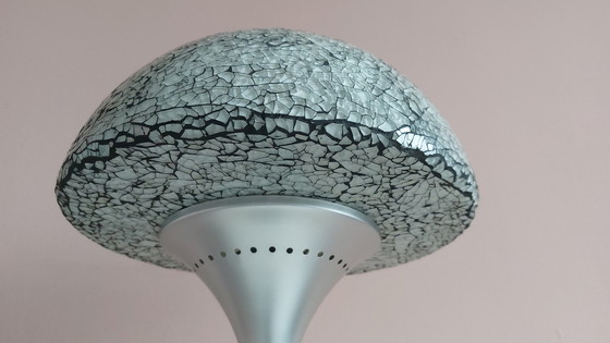 Image 1 of Lampe de table vintage en mosaïque de verre 1990.