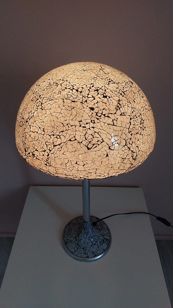 Image 1 of Lampe de table vintage en mosaïque de verre 1990.