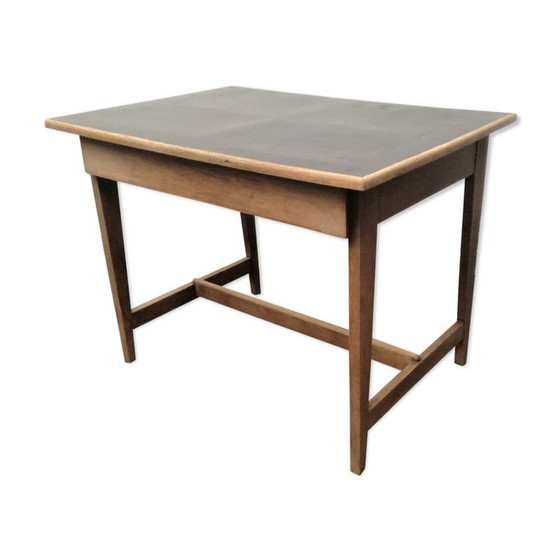 Image 1 of Bureau vintage en bois de chêne, années 1950