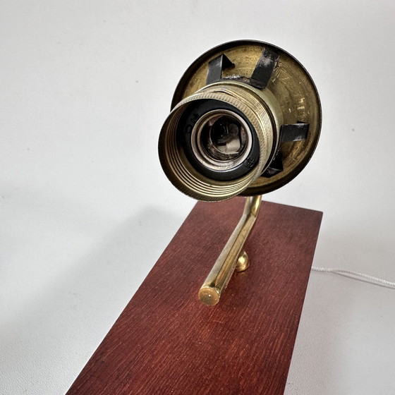 Image 1 of Applique vintage | teck, verre opalin, laiton