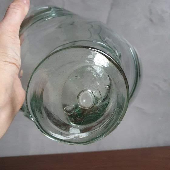 Image 1 of Cygne en verre des années 80 Verre vert