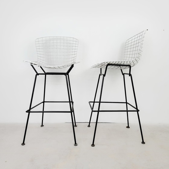 Image 1 of 2X Tabouret de bar °427° Par Harry Bertoia Pour Knoll International, 1970Ers