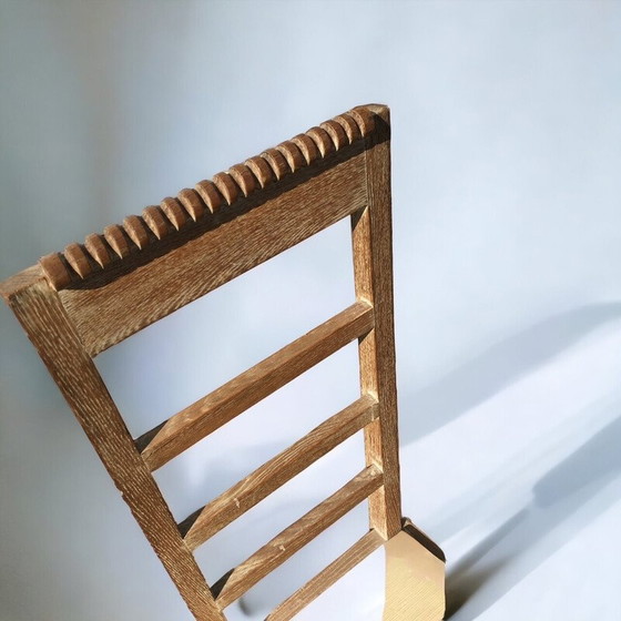 Image 1 of Chaises vintage en bois de chêne cérusé, 1950