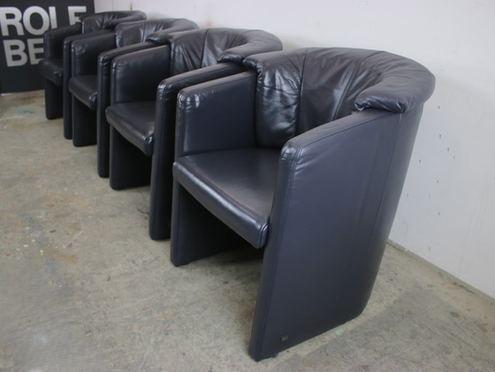 Image 1 of 4X Garniture Rolf Benz Club Fauteuil une place avec accoudoirs Cuir