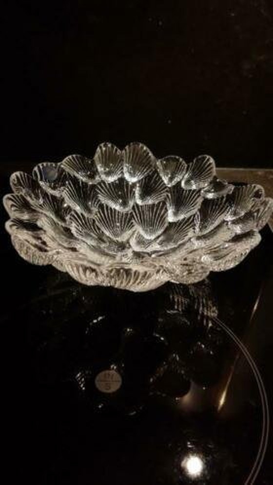 Image 1 of Royal Copenhagen Crystal Clam Shell Bowl Danemark