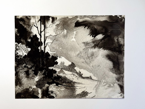 Eugène Eechaut (1928-2019) - Composition à l'encre. 1976